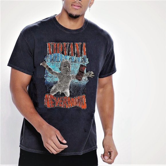Nirvana Nevermind Logo grunge punk rock Official S/M  fits L NWT - Picture 1 of 2